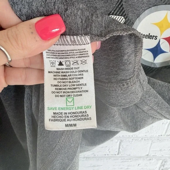 NFL Team Apparel Pittsburgh Steelers TX3 Cool Gray SS T Shirt Size M. - Picture 5 of 6